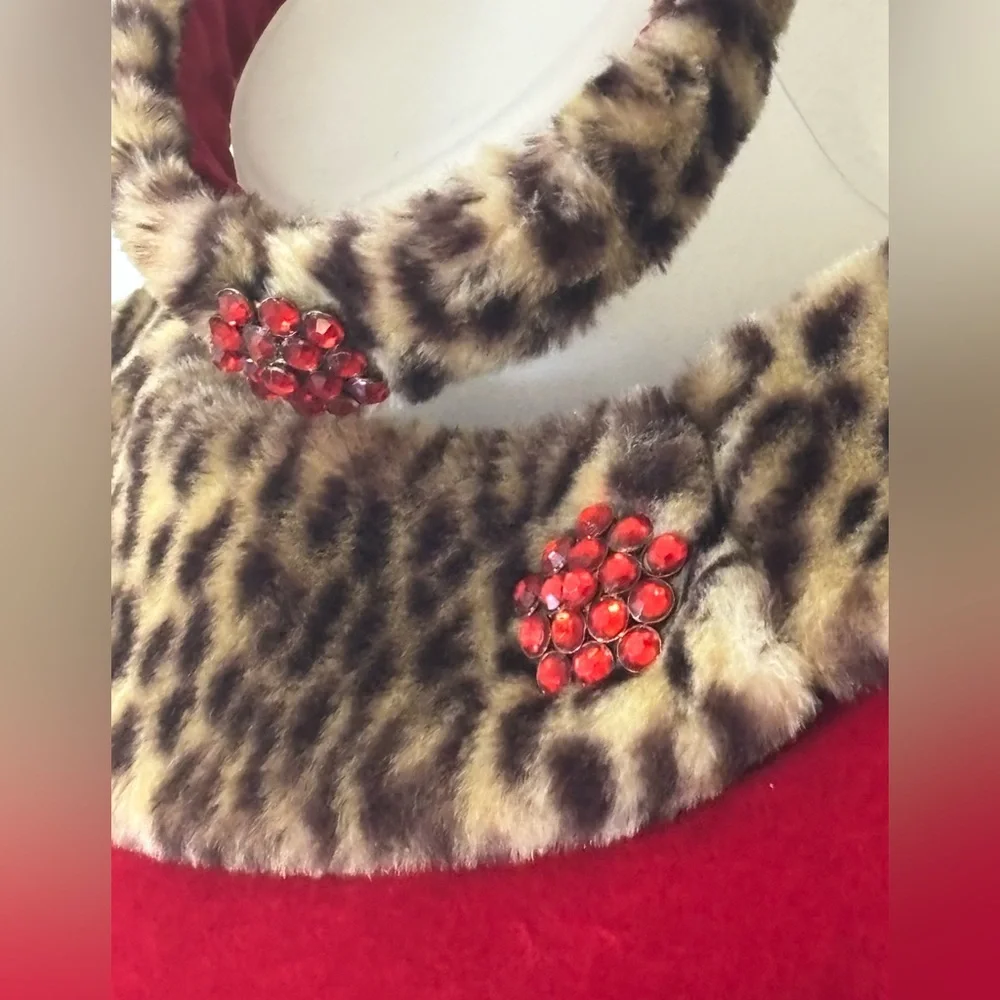 American Girl Chocolate Cherry Holiday Dress With Collar, Cuff Headband SZ 8 - Picture 12 of 14